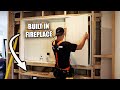 Building a feature wall with a fireplace