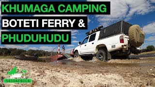 Taking the Boteti ferry and camping at Khumaga in Bots🇧🇼