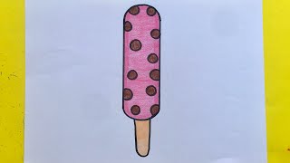 تعليم الرسم للأطفال/طريقة رسم آيس كريم كيوت للأطفال/رسم سهل/رسم وتلوين/how to draw ice cream