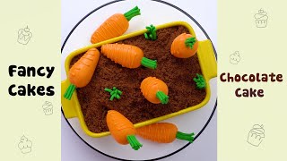 Carrot Garden Cake Decorating Idea #shorts#yumupcakes