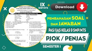 Pembahasan Soal dan Jawaban PAS/UAS Pelajaran PJOK/PENJAS Kelas 9 SMP/MTs Semester 1 Lengkap!