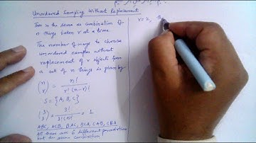 Muhammad Farooq-i-Azam: Unordered Sampling Without Replacement