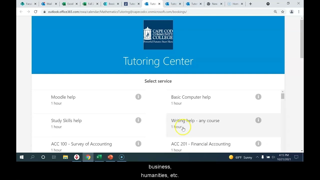 Tutoring Center Appointment Bookings Tutorial Spring 2022 - YouTube