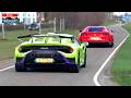 Supercars Tuned Cars Accelerating Gintani GT3 GT350R Aventador S GTR Novitec F12