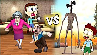 Scary Teacher 3D vs Siren Head The Game | Shiva and Kanzo Gameplay