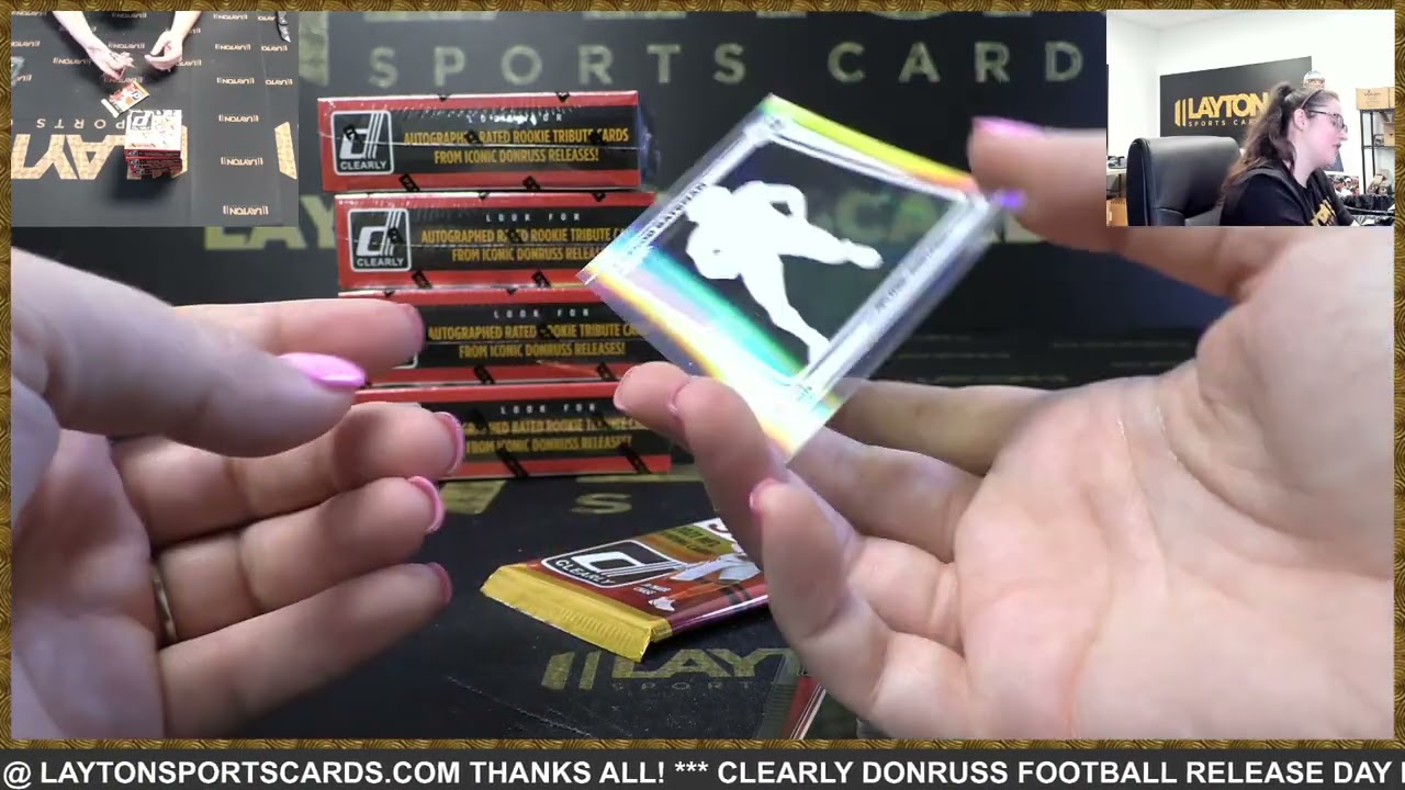 DOWNTON AND NIGHT MOVES IN THE SAME PACK!! 2021 Panini Clearly Donruss Football Hobby 8 Box Half Cas