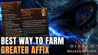 BEST WAY TO FARM GREATER AFFIX GEAR & EZ MAX ASPECTS Season 8 Diablo 4