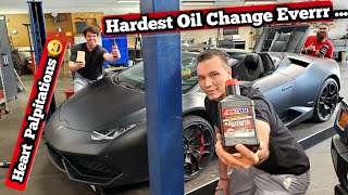Hardest Oil Change Everrr ... Lamborghini Huracan 610