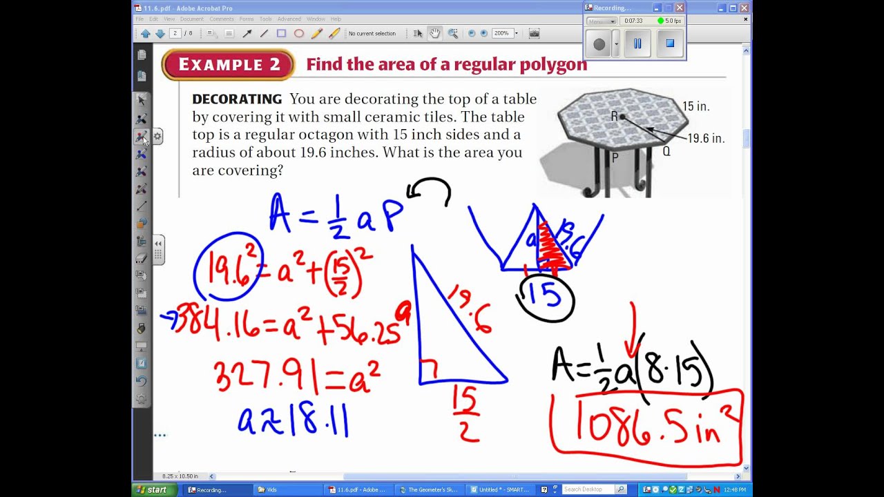 11 6 Areas of Regular Polygons - YouTube
