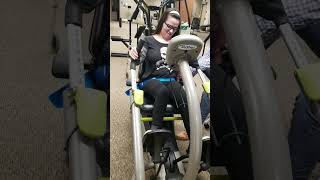 Physical therapy: working out on the nustep push pedal pull machine part 2 2019