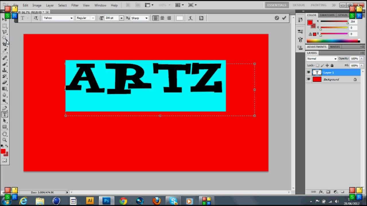 How to insert Text In photoshop - YouTube