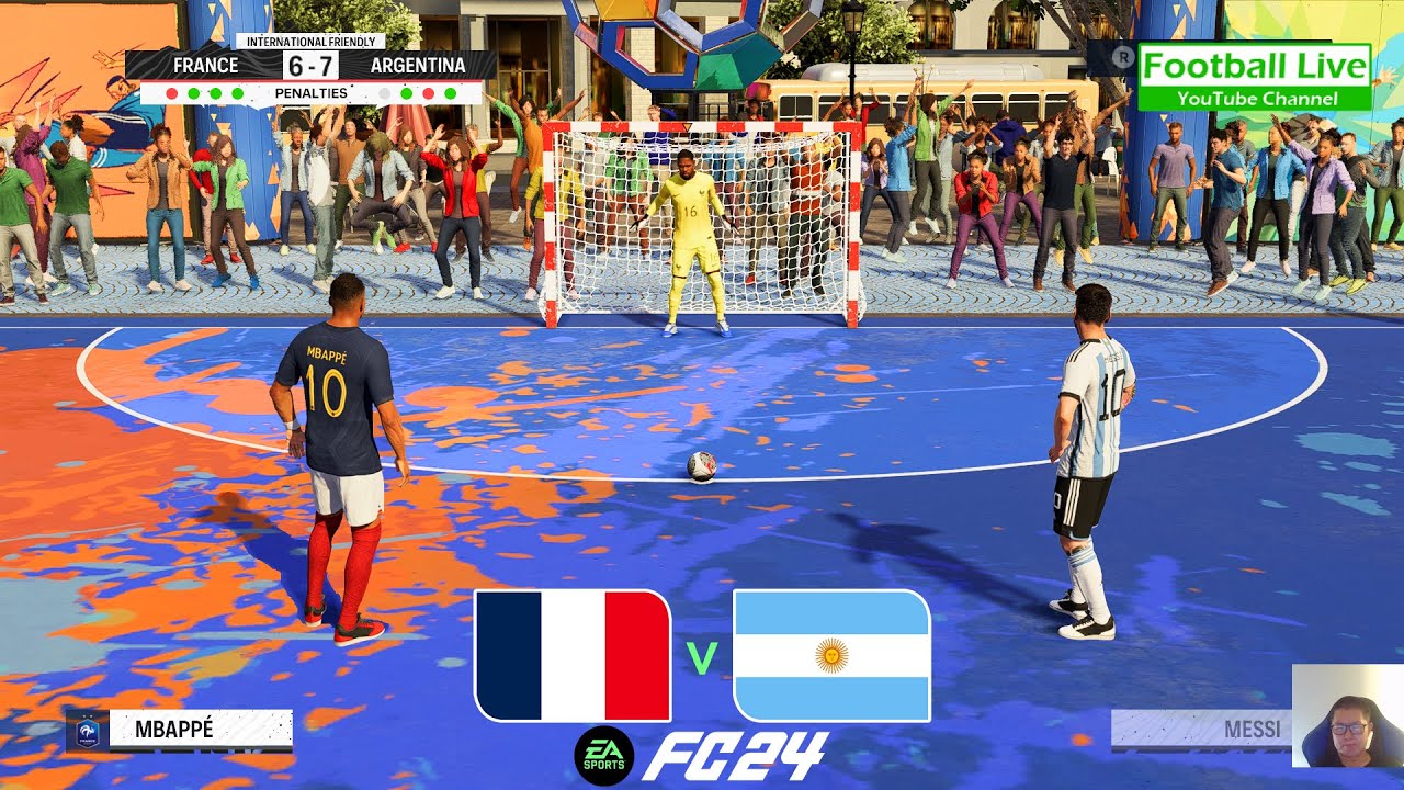 FIFA 24 | France vs. Argentina | Penalty Shootout Futsal | Messi vs ...