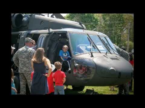 Helicopter landing at Manomet Elementary School