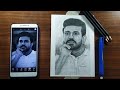 Kr prajapat art  sketch of ram charan  kr prajapat  sketch artist 