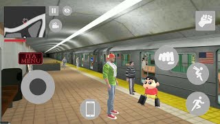shinchan come from train in Indian theft auto simulator  screenshot 4