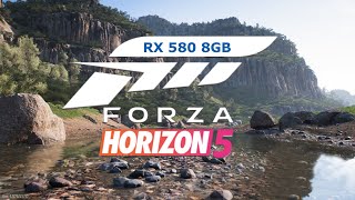Forza Horizon 5 pc performance RX580 8GB various setting V1