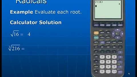 Using a TI Graphing Calculator for Square and Cube Roots