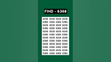 ASMR Eye Test 👁️ | Find 6368 Hidden Fast! | Most Relaxing Focus Challenge #Shorts