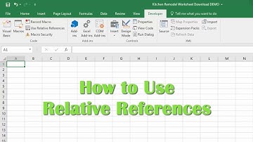 How to Use Relative Cell References in macros in excel