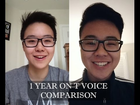 FTM Transgender 1 Year on T Voice Comparison - YouTube