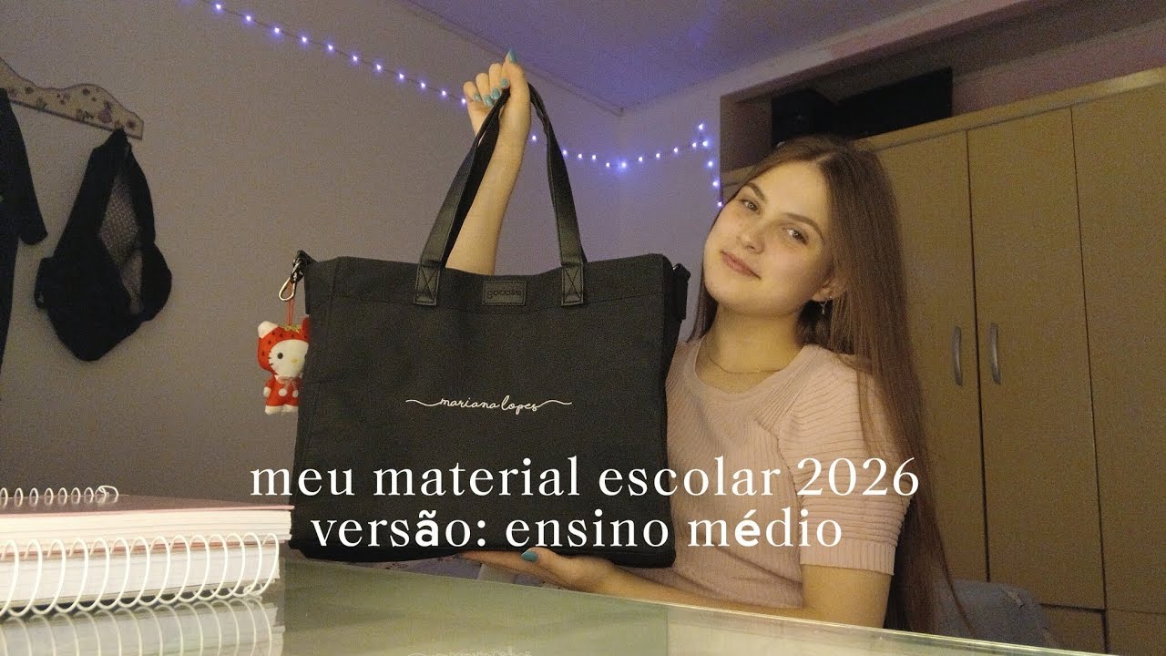 meu material escolar 2026! 💘