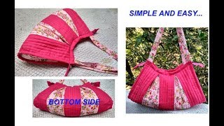 handmade handbags cutting and stitching in hindi / shopping bag / travel bag / shoulder bag