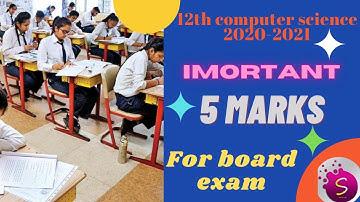 Important 5 marks from reduced syllabus / 12th computer science 2020-2021