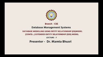 Database Management System Database Modelling Using Entity Relationship (ER)Model (contd…) | AKTU