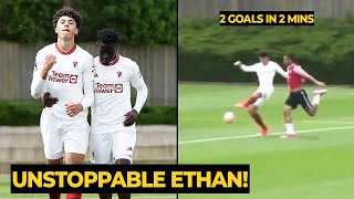 Ethan Wheatley scored two goals in two minutes with United U21 yesterday | Manchester United News