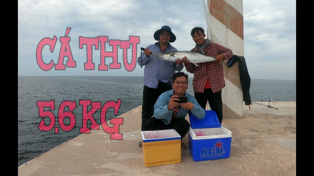 Câu cá biển ở trụ điện Hòn Sơn dính con cá Thu 5.6KG siêu to khổng lồ Phần2