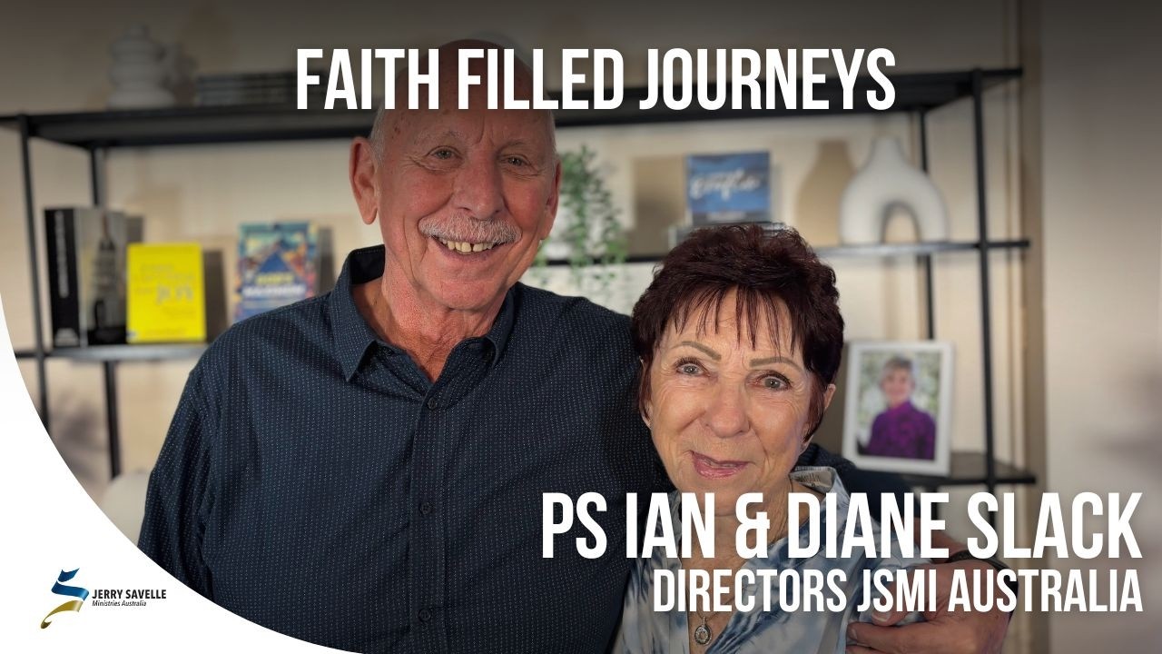In this very special episode of Faith Filled Journeys, Ps Ian and Ps Diane reflect on their personal journey with Jerry Savelle Ministries over the past 28 years in Australia.

Together they share memories of the early days, the growth of the ministry, travelling with Brother Jerry across Australia, conferences, church life, and the many lives impacted through the uncompromised Word of Faith. It’s a heartfelt conversation about faith, obedience, friendship, and the incredible journey God has led them on.

We invite you to watch this meaningful reflection and celebrate the faithfulness of God throughout these many years.

#FaithFilledJourneys #JSMIAustralia #PsIanSlack #PsDianeSlack #JerrySavelle #FaithJourney #28Years #GodsFaithfulness