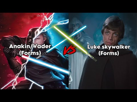 Luke skywalker (forms) vs anakin/Vader (forms)