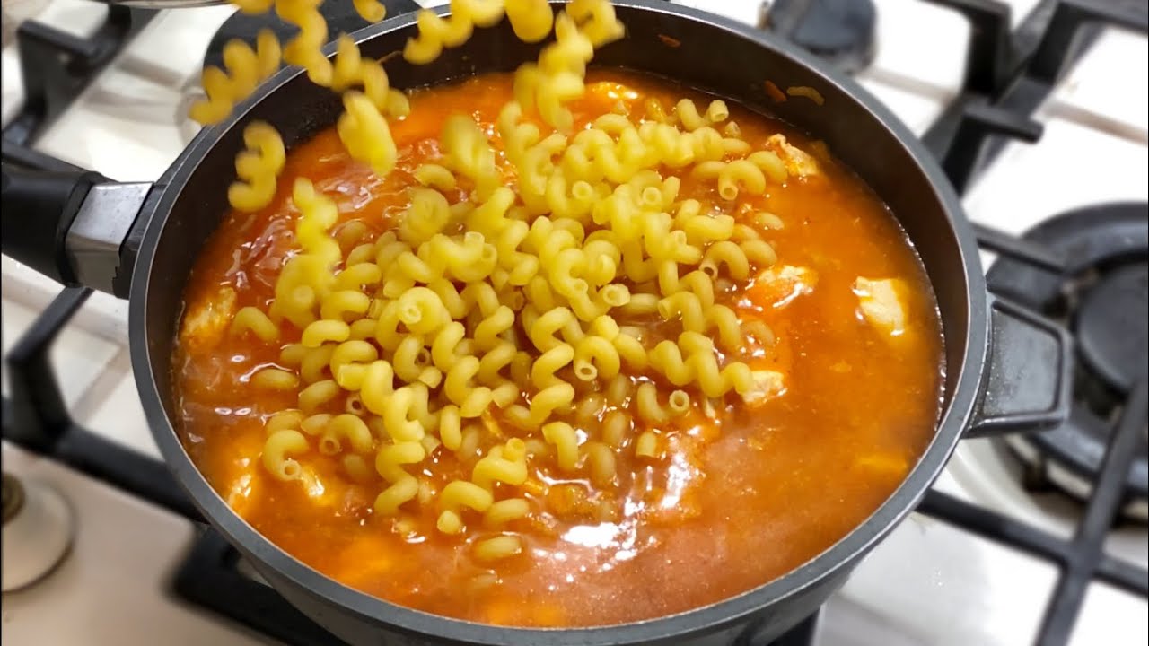 Быстрый и легкий рецепт макарон на ужин, приготовить макароны на сковороде, Полезно и быстро.