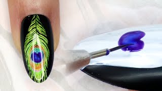 Peacock Feather Nail Art Tutorial