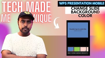 How to change slide background color in wps presentation mobile | wps presentation mobile