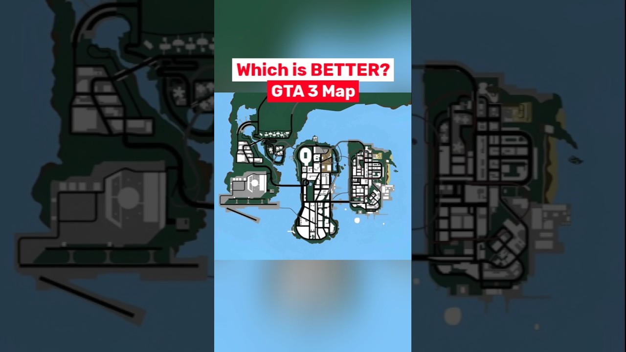 Which Is BETTER GTA 3 MAP Vs GTA 4 MAP Shorts Gta Comparison 