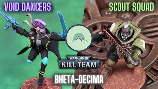 SPACE MARINE SCOUTS vs. HARLEQUINS on BHETA-DECIMA [Kill Team Battle Report]