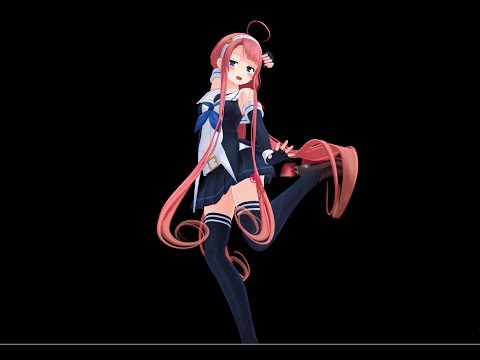 [MMD] 江風 ゾンビゾンビジェネレーション 正面固定カメラ 1080ｐ60ｆｐｓ [艦これ] BlackBack