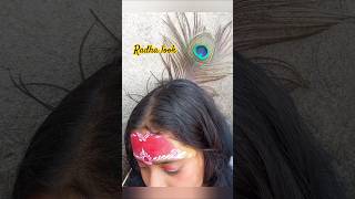 Radha look 💛#ytshorts #trendingshorts #art #viralvideo #painting #tilak #artandcraft #radharani