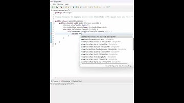 Java program to convert string into lower to upper case and vice versa.| java interview questions.