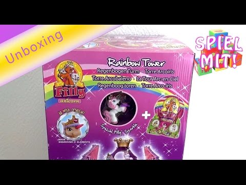 Regenbogenturm Filly Unicorn Rainbow Tower / UNBOXING SIMBA Filly Einhorn Turm 105957520038