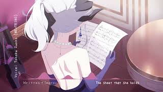 The sheet that Hina holds, "Yumeji no Hana" transcribed from Blue Archive 5th PV