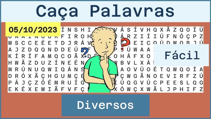 Caça Palavras - Desafio do Dia 29/05/2022 - Fácil - Diversos 