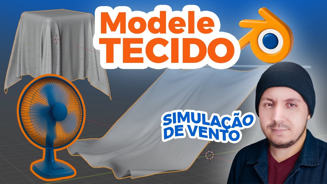 Simulação de tecido simples e com vento no Blender - YouTube