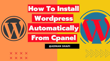 How To Automatically Install WordPress from Cpanel | WordPress Install with a Click | Adnan Shafi