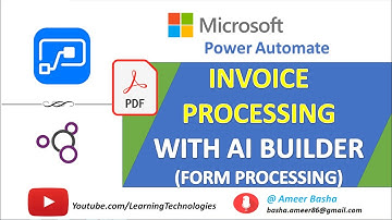 Microsoft Power Automate Tutorials || Module 21 : Invoice process With AI Builder ( Form Processing)