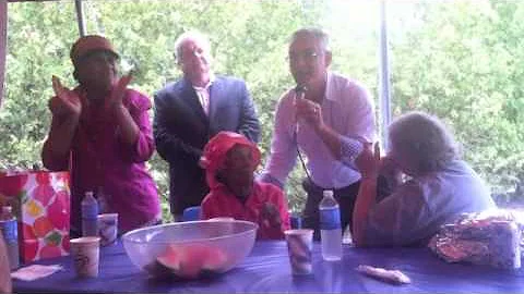 Vivian Bell sings and dances at 100th birthday