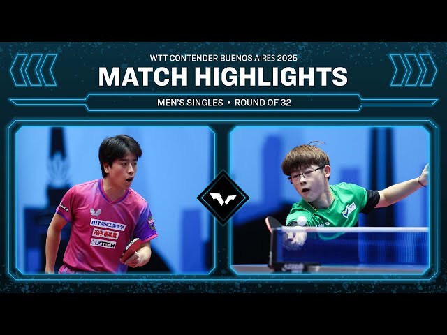 Hiroto Shinozuka vs Leonardo Iizuka | MS R32 | #WTTBuenosAires