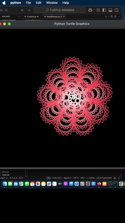 Geometric patterns and vibrant colors, brought to life using Python # ...