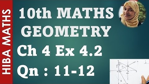 10th maths chapter 4 exercise 4.2 question 11-12 geometry tn samacheer hiba maths 